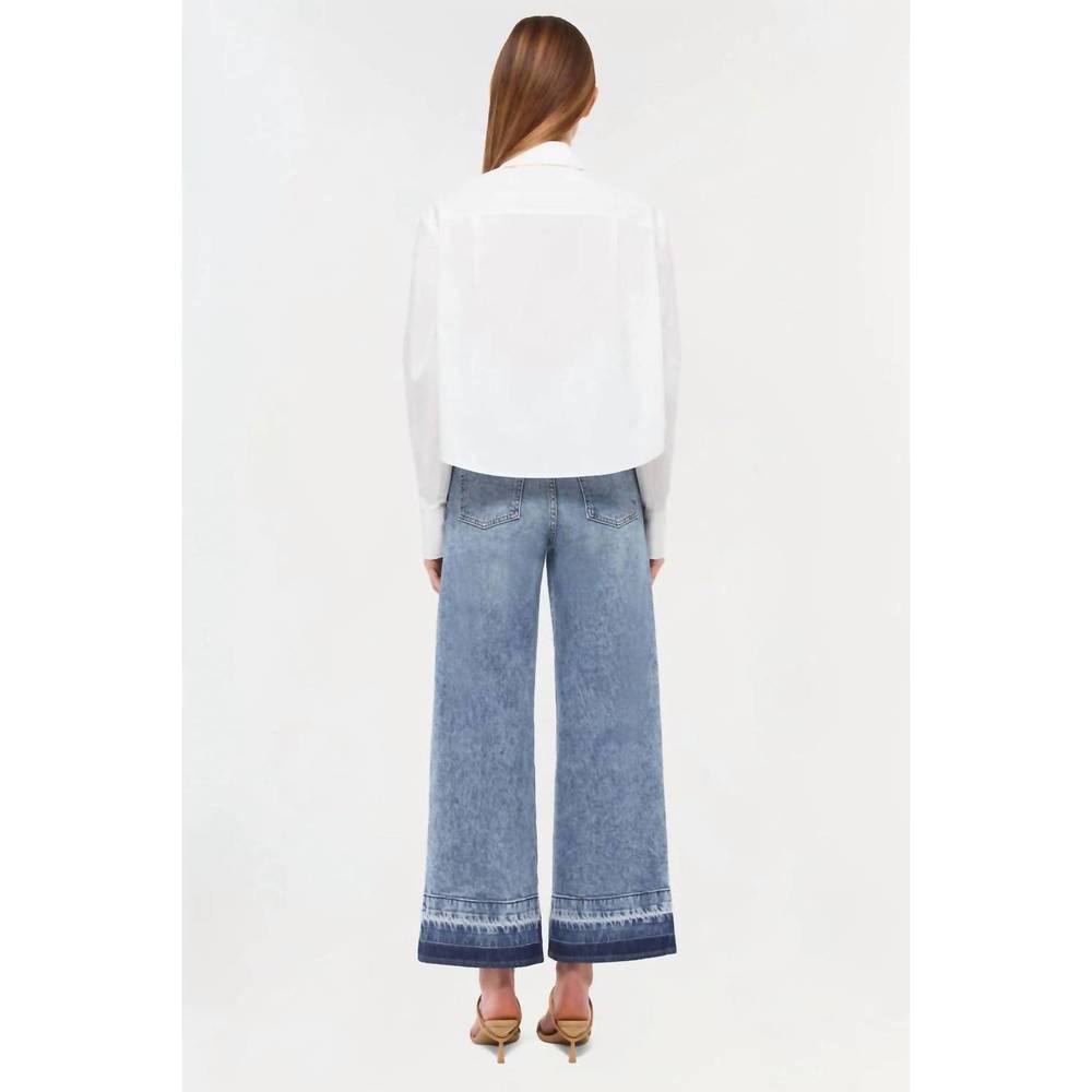 NEW SIMKHAI renata cropped button down shirt in white - Picture 2 of 5